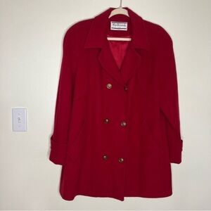 Mackintosh New England Vintage Made in USA red 100% wool coat 12